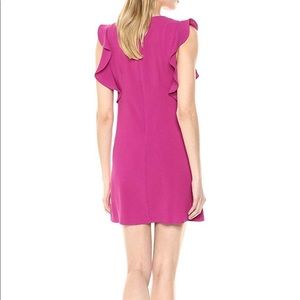 Nichole Miller New York- Beautiful ruffle sleeve, short purple dress worn once.